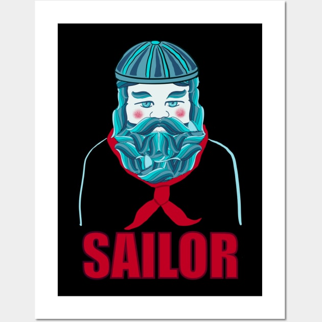 Blue Sailor Wall Art by Mareteam